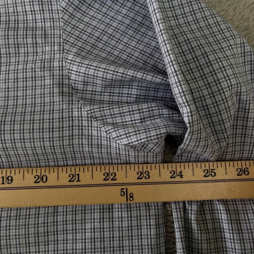 Banana Republic Shirt Mens Large Blue Button Down‎ Slim Long Sleeve Preppy Plaid